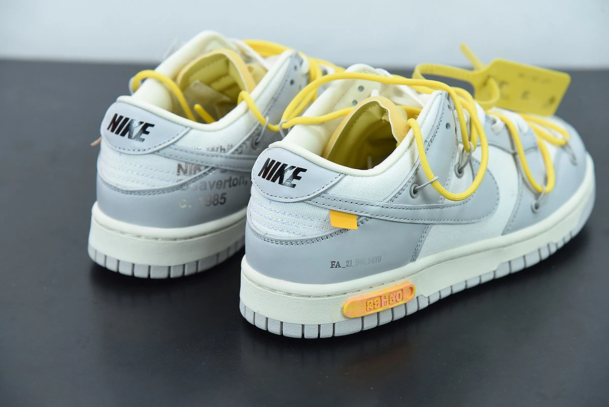 Fit Sporting Goods Off-White X Nike Dunk Low β29 Of 50β Sail/Grey/Yellow For Sale - Image 7