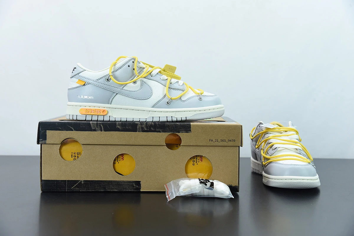 Fit Sporting Goods Off-White X Nike Dunk Low β29 Of 50β Sail/Grey/Yellow For Sale - Image 10