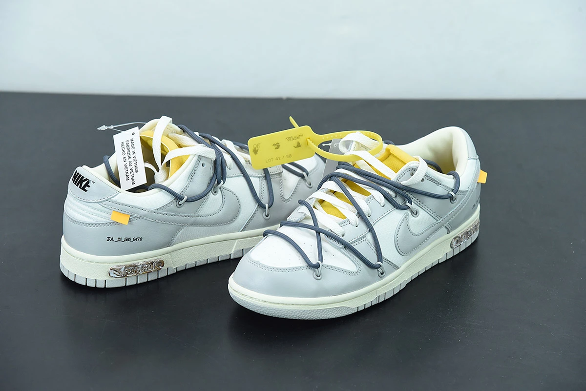 Fit Sporting Goods Off-White X Nike Dunk Low β41 Of 50β Sail/Grey/Flint Grey For Sale - Image 5