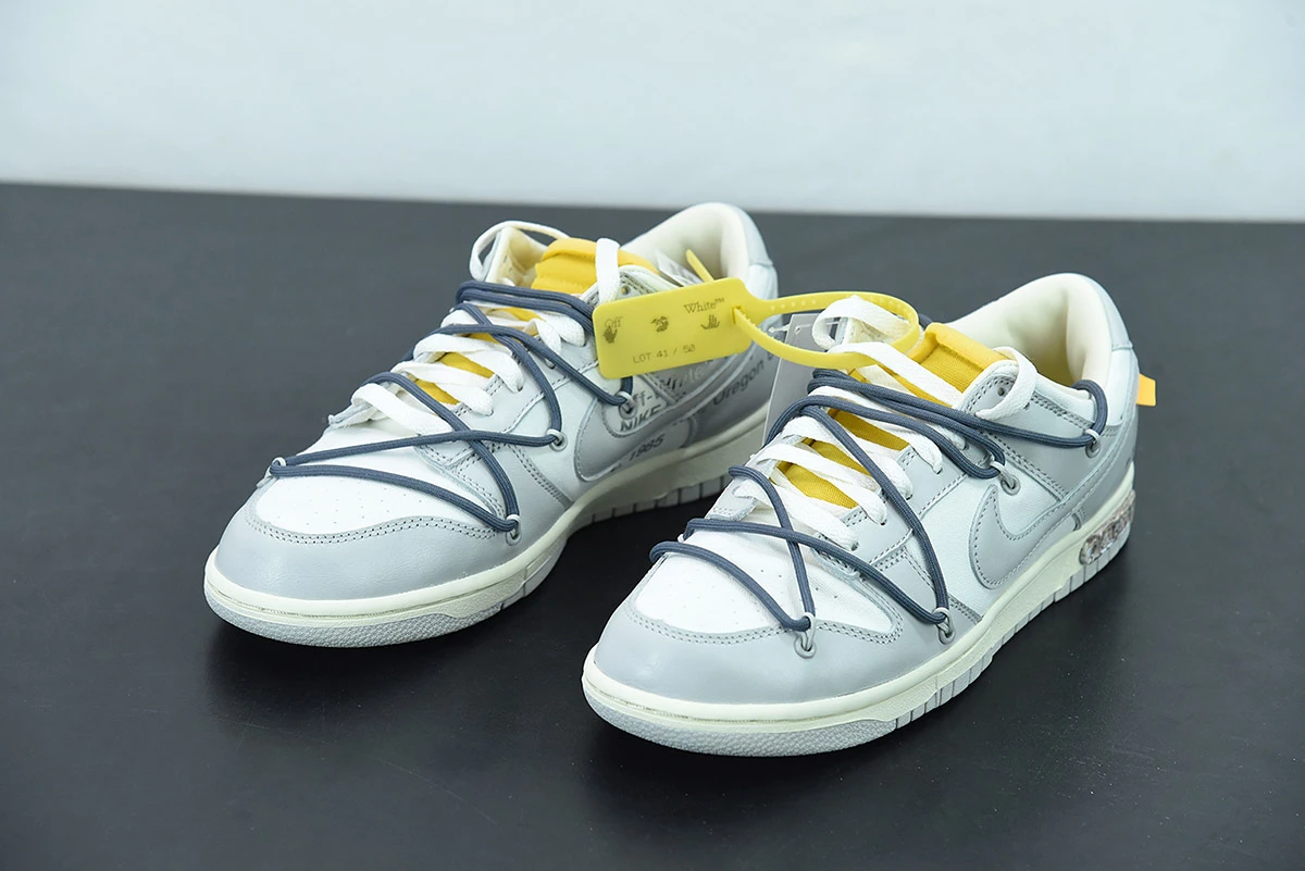 Fit Sporting Goods Off-White X Nike Dunk Low β41 Of 50β Sail/Grey/Flint Grey For Sale - Image 6