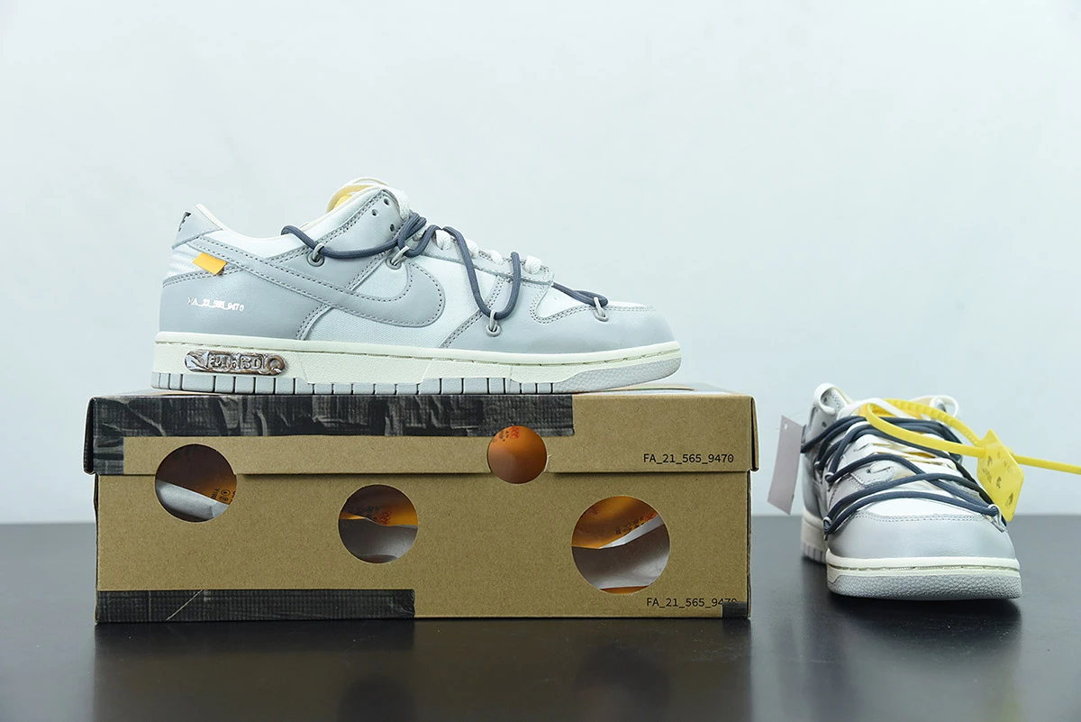 Fit Sporting Goods Off-White X Nike Dunk Low β41 Of 50β Sail/Grey/Flint Grey For Sale - Image 10