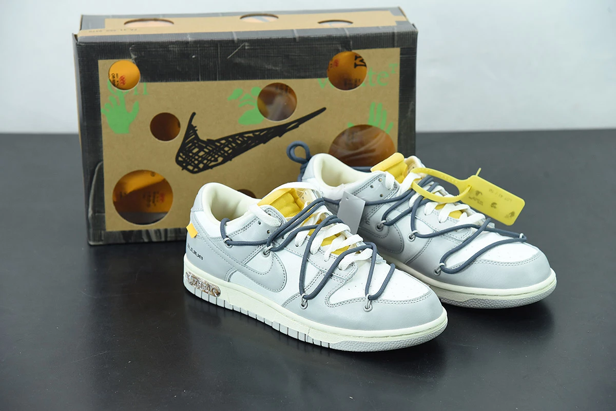 Fit Sporting Goods Off-White X Nike Dunk Low β41 Of 50β Sail/Grey/Flint Grey For Sale