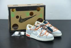 Fit Sporting Goods Off-White™ X Nike Dunk Low “44 Of 50” Grey White Navy For Sale