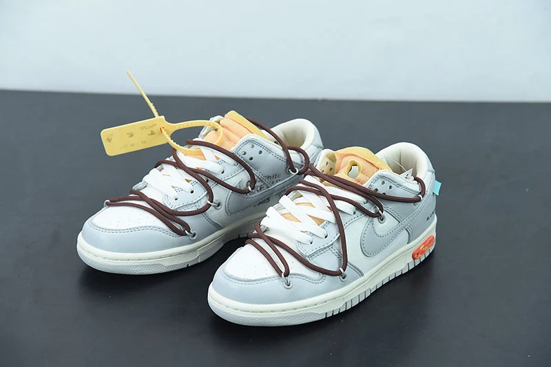 Fit Sporting Goods Off-White X Nike Dunk Low “46 Of 50” Sail/Grey/Brown For Sale - Image 5