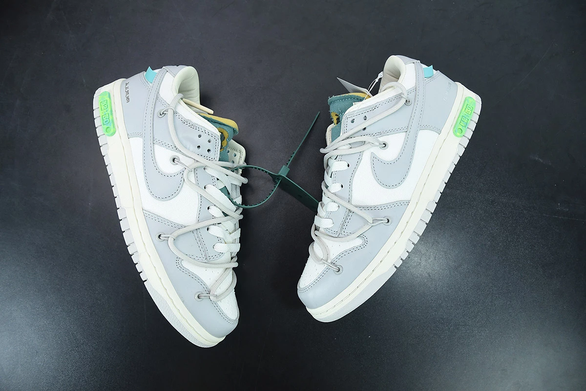 Fit Sporting Goods Off-White X Nike Dunk Low “Lot 42 Of 50” Sail/Grey DM1602-117 For Sale - Image 4