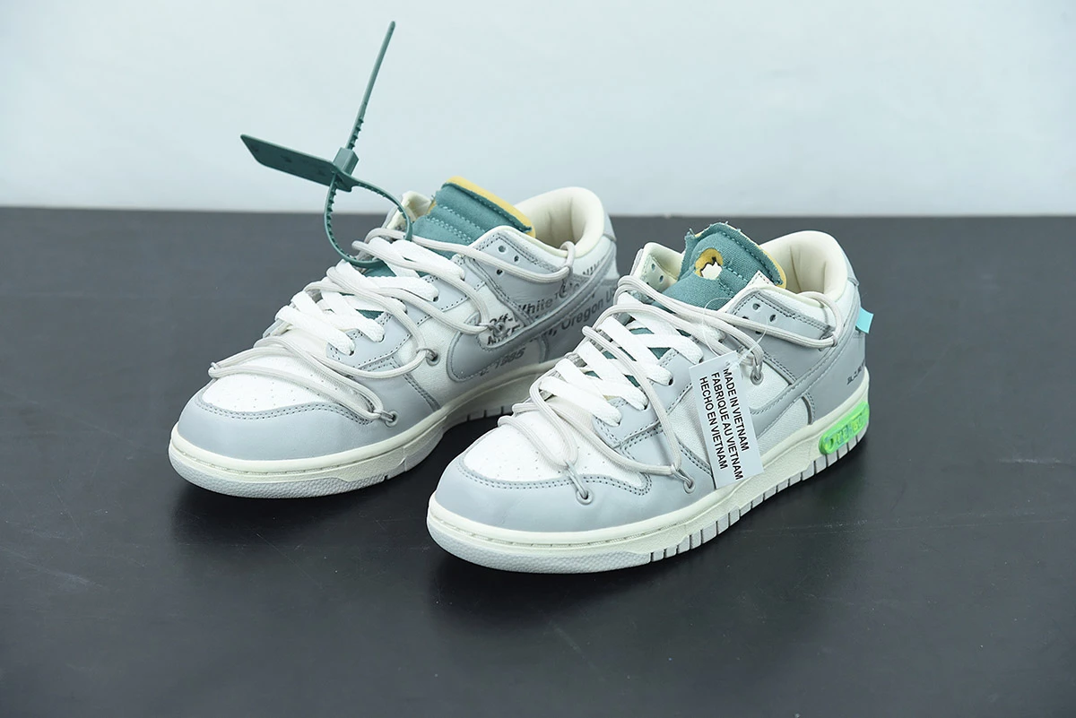 Fit Sporting Goods Off-White X Nike Dunk Low “Lot 42 Of 50” Sail/Grey DM1602-117 For Sale - Image 6