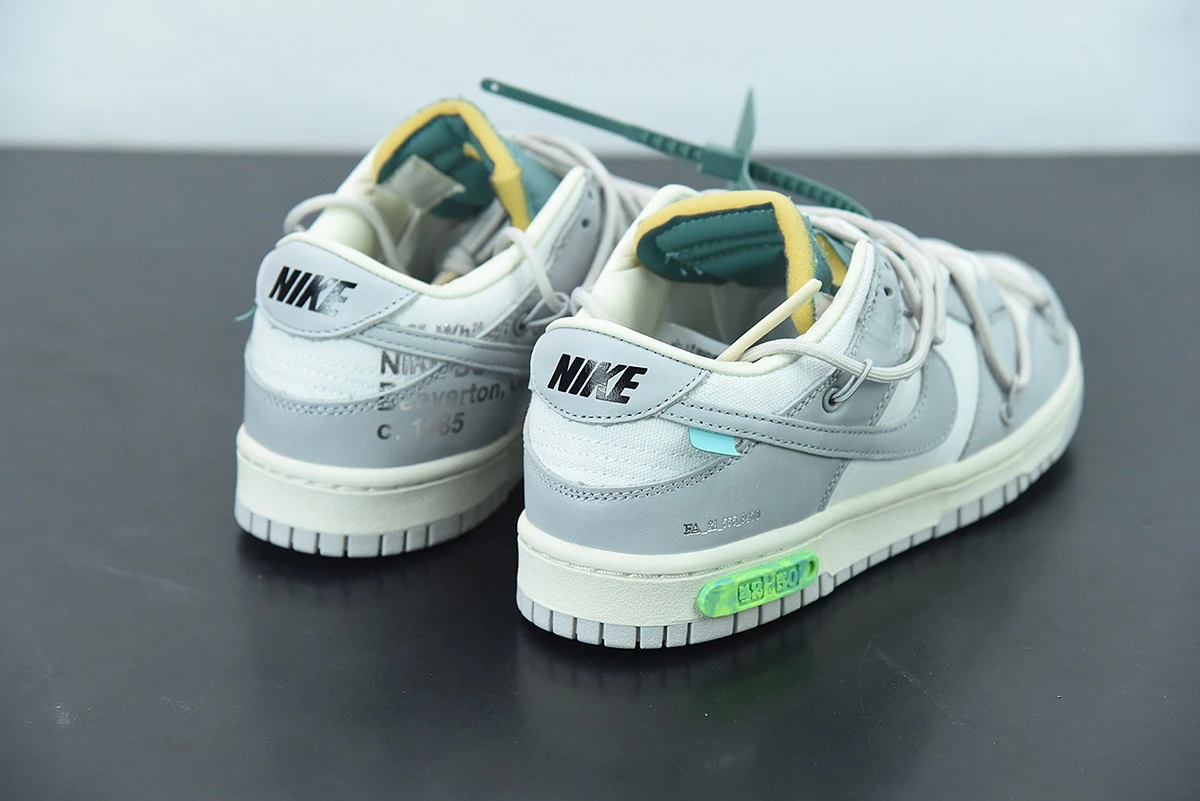 Fit Sporting Goods Off-White X Nike Dunk Low “Lot 42 Of 50” Sail/Grey DM1602-117 For Sale - Image 7