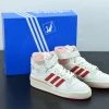 Fit Sporting Goods Adidas Forum 84 High Off White/Pink Glow-Vivid Red H01670 For Sale